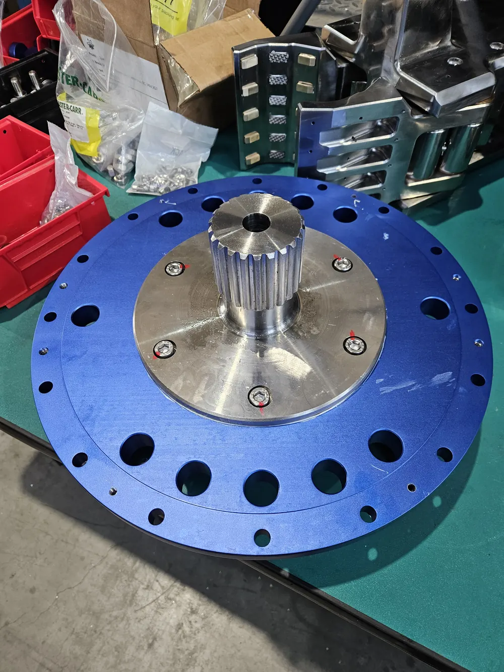 Machined flange and fixtures